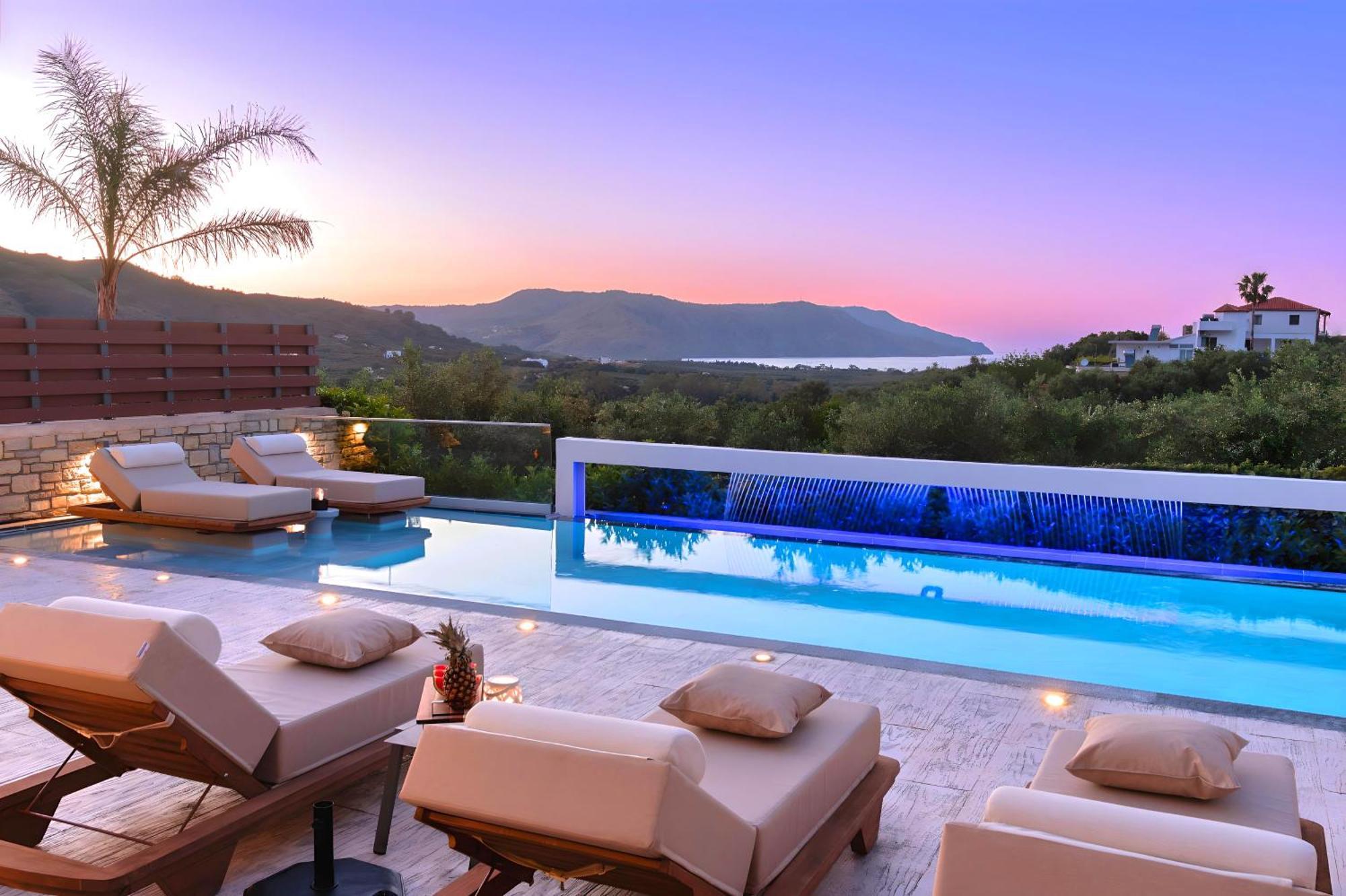 Minoas Villas Heated Pool Kournás Dış mekan fotoğraf