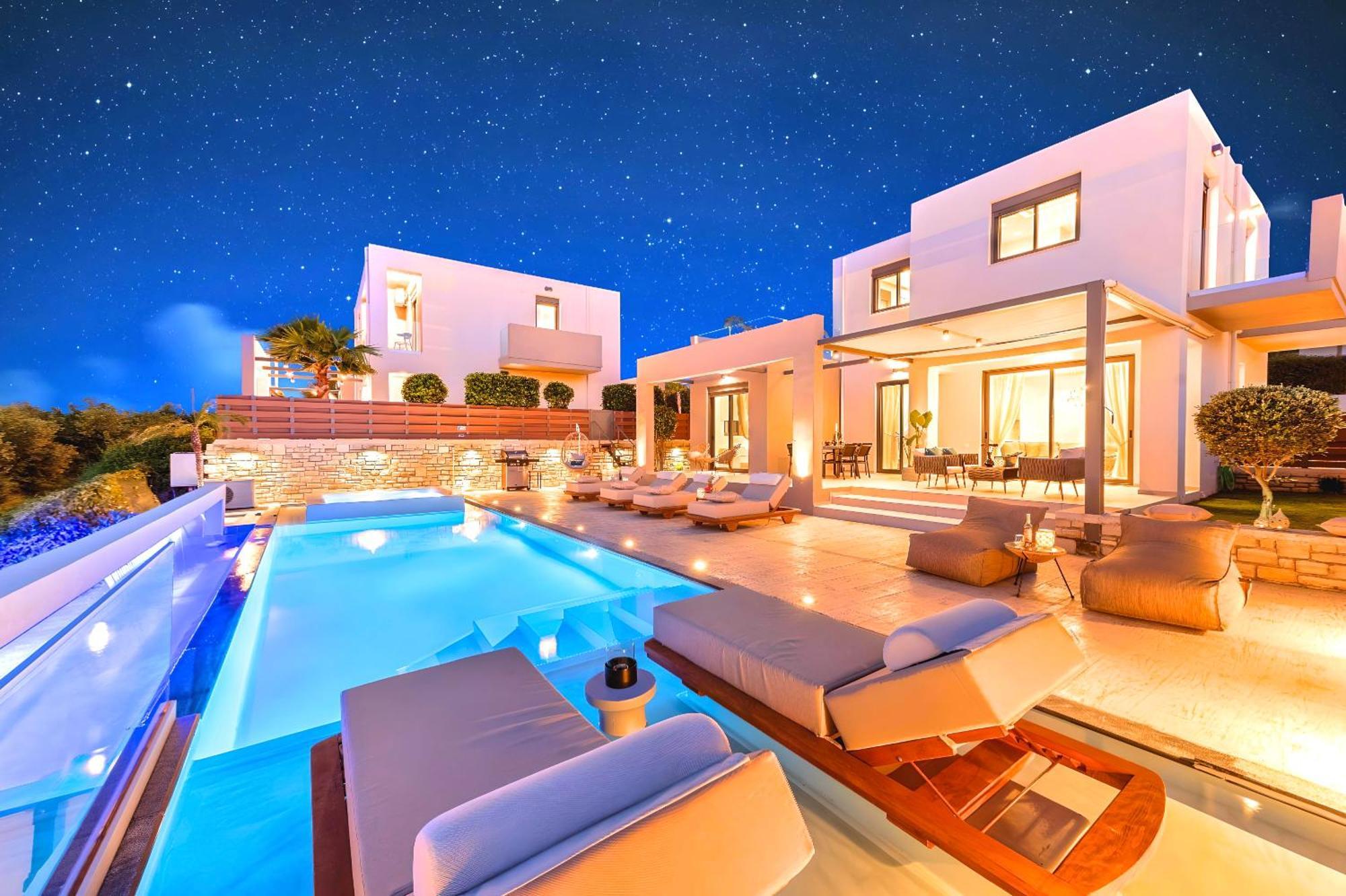 Minoas Villas Heated Pool Kournás Dış mekan fotoğraf