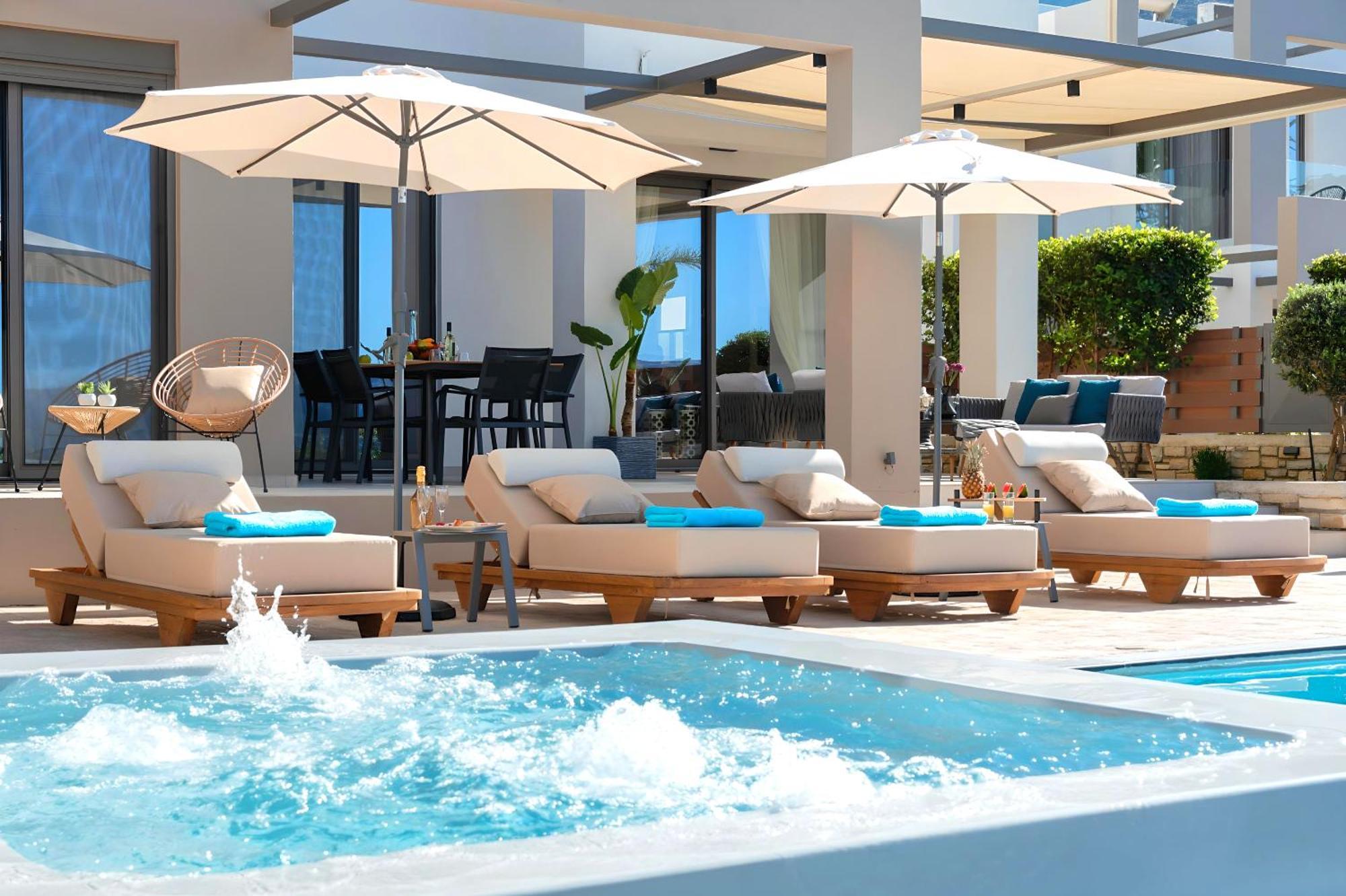 Minoas Villas Heated Pool Kournás Dış mekan fotoğraf