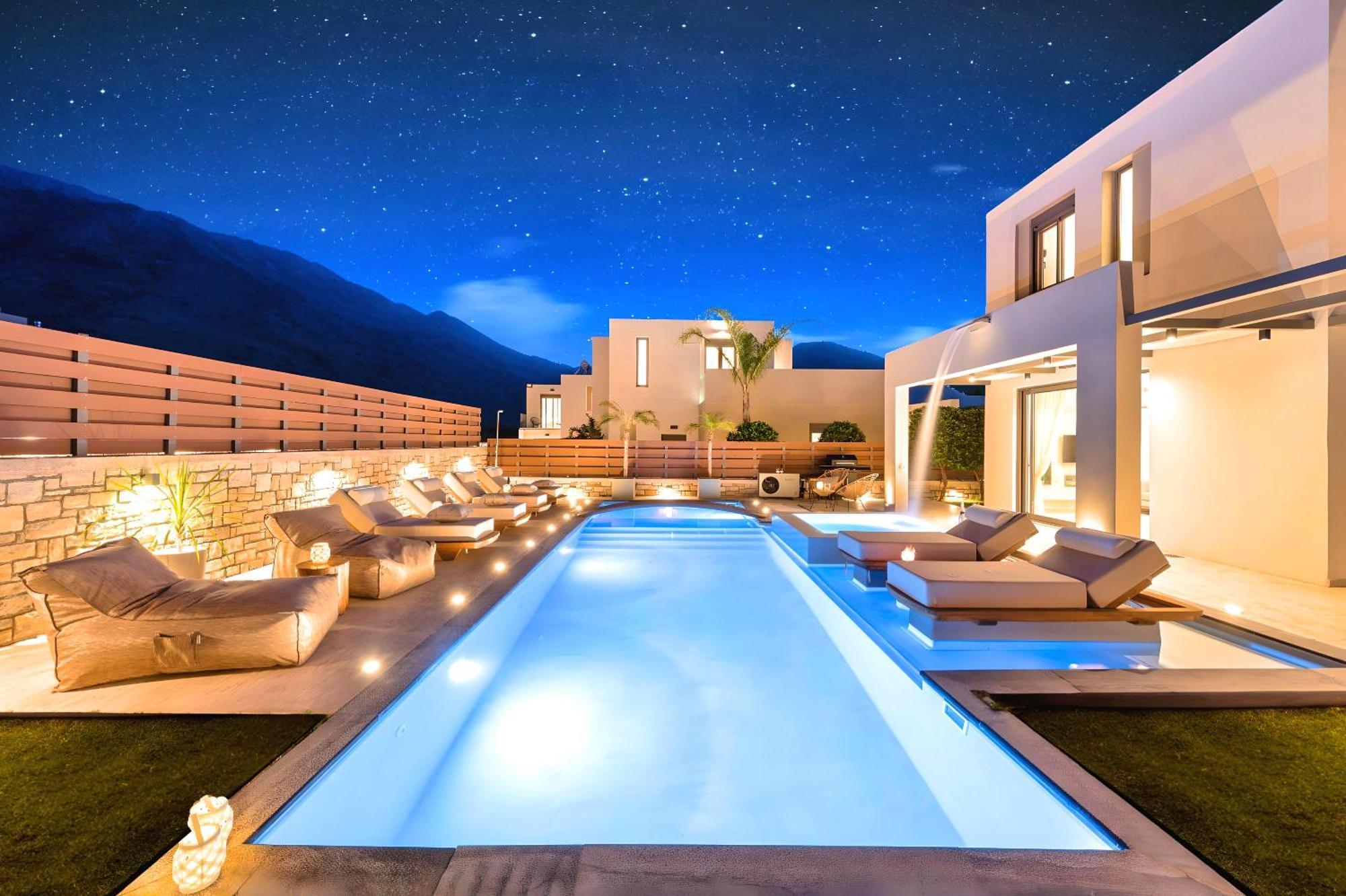 Minoas Villas Heated Pool Kournás Dış mekan fotoğraf