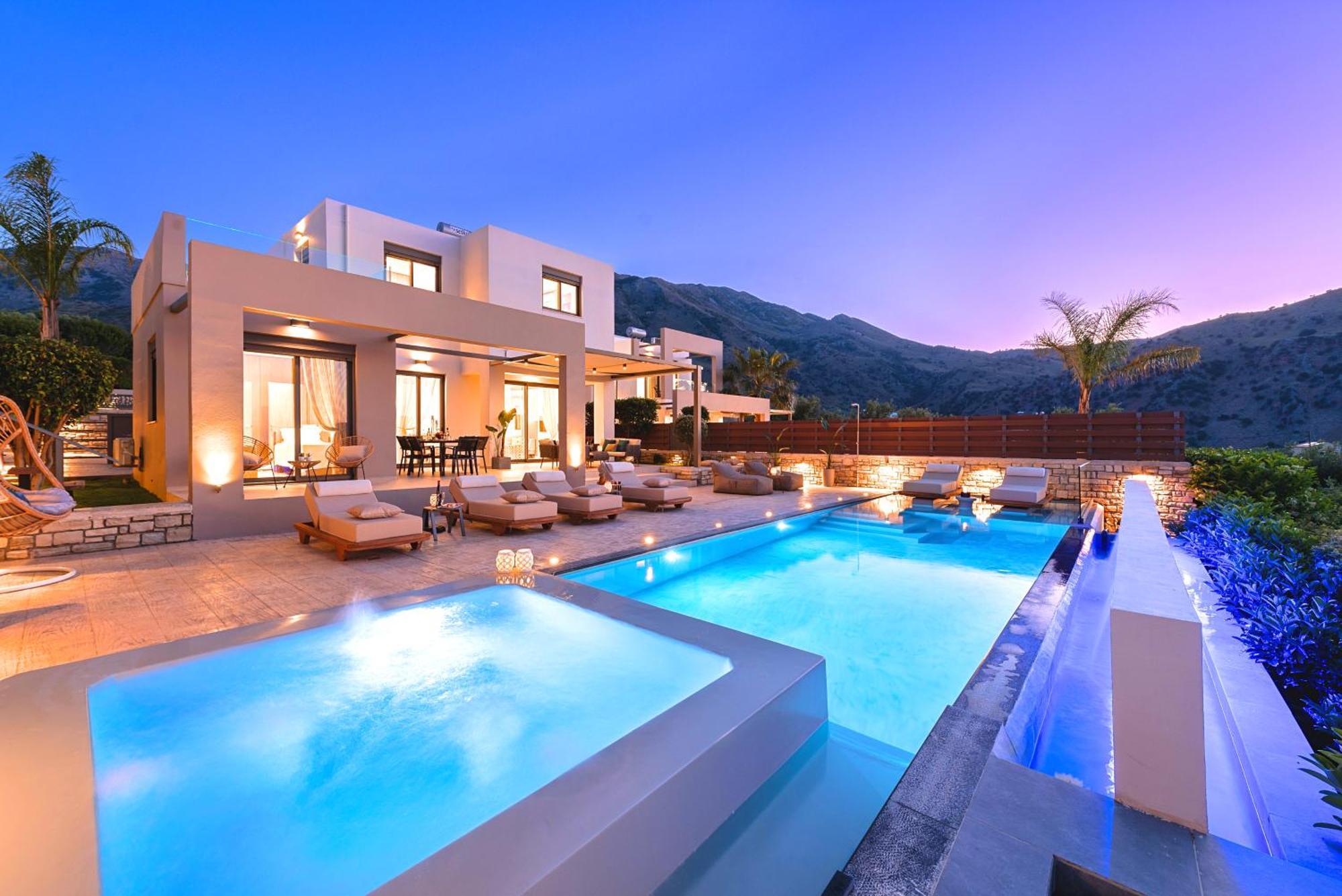 Minoas Villas Heated Pool Kournás Dış mekan fotoğraf