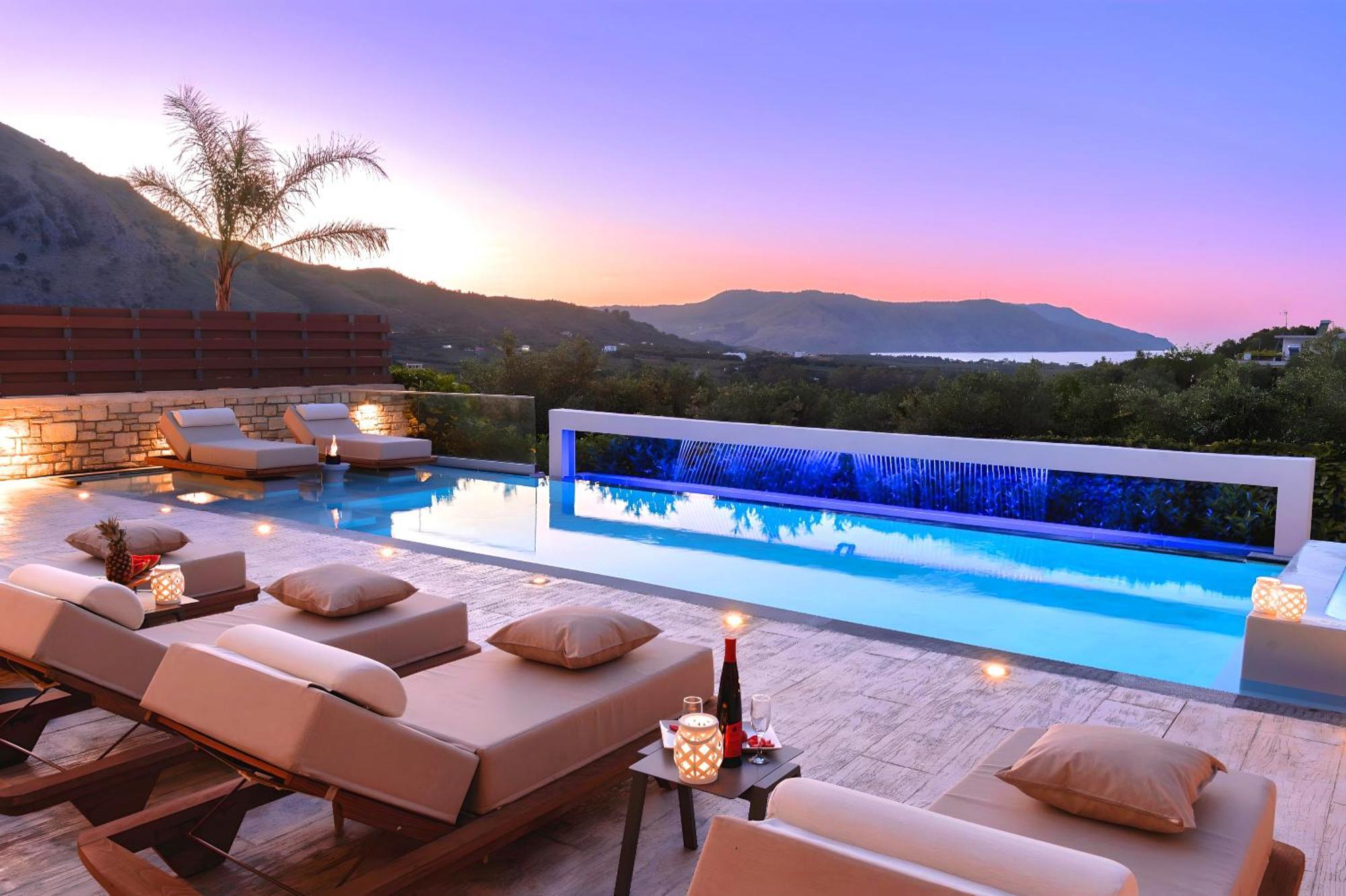Minoas Villas Heated Pool Kournás Dış mekan fotoğraf
