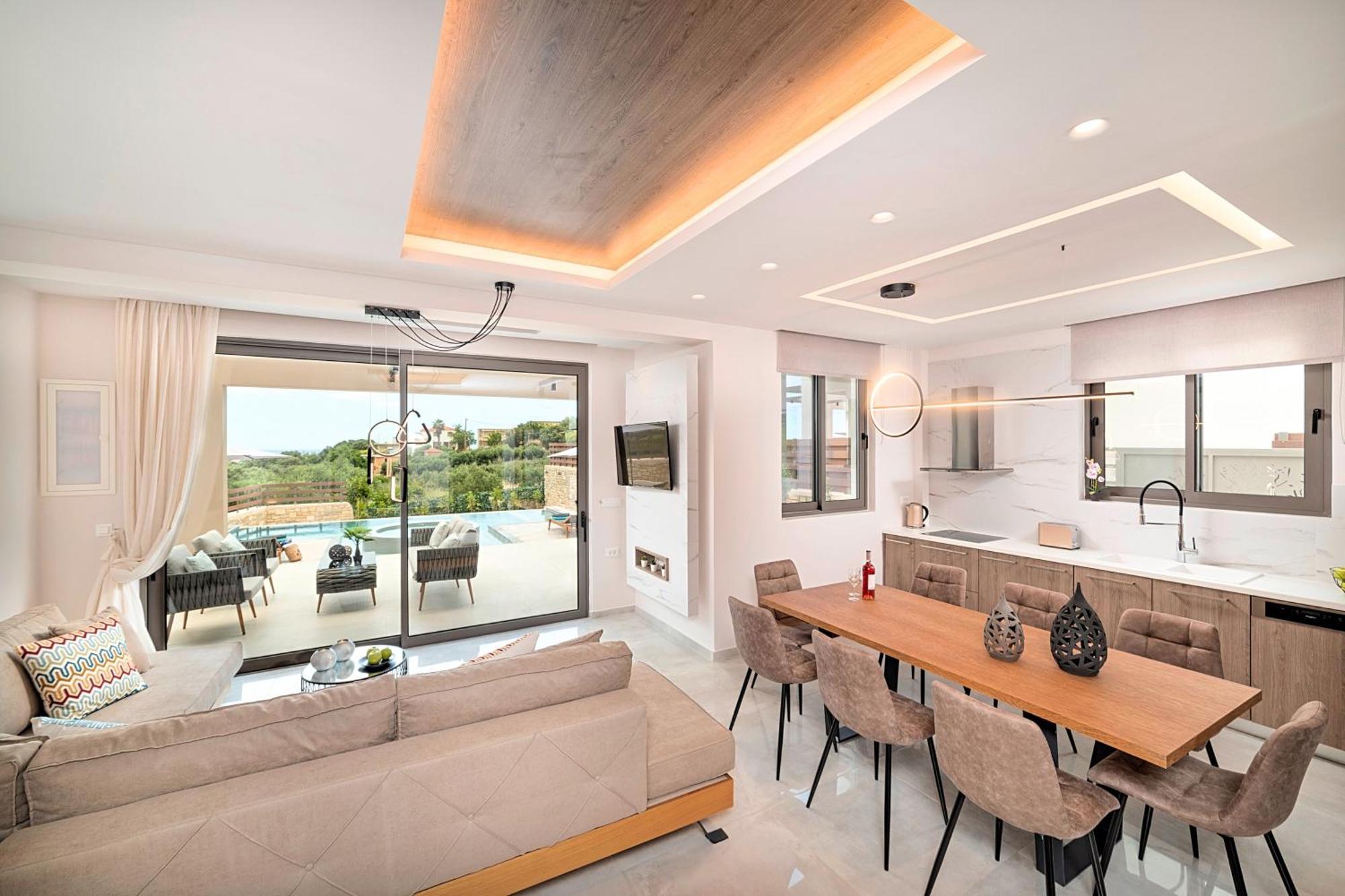 Minoas Villas Heated Pool Kournás Dış mekan fotoğraf
