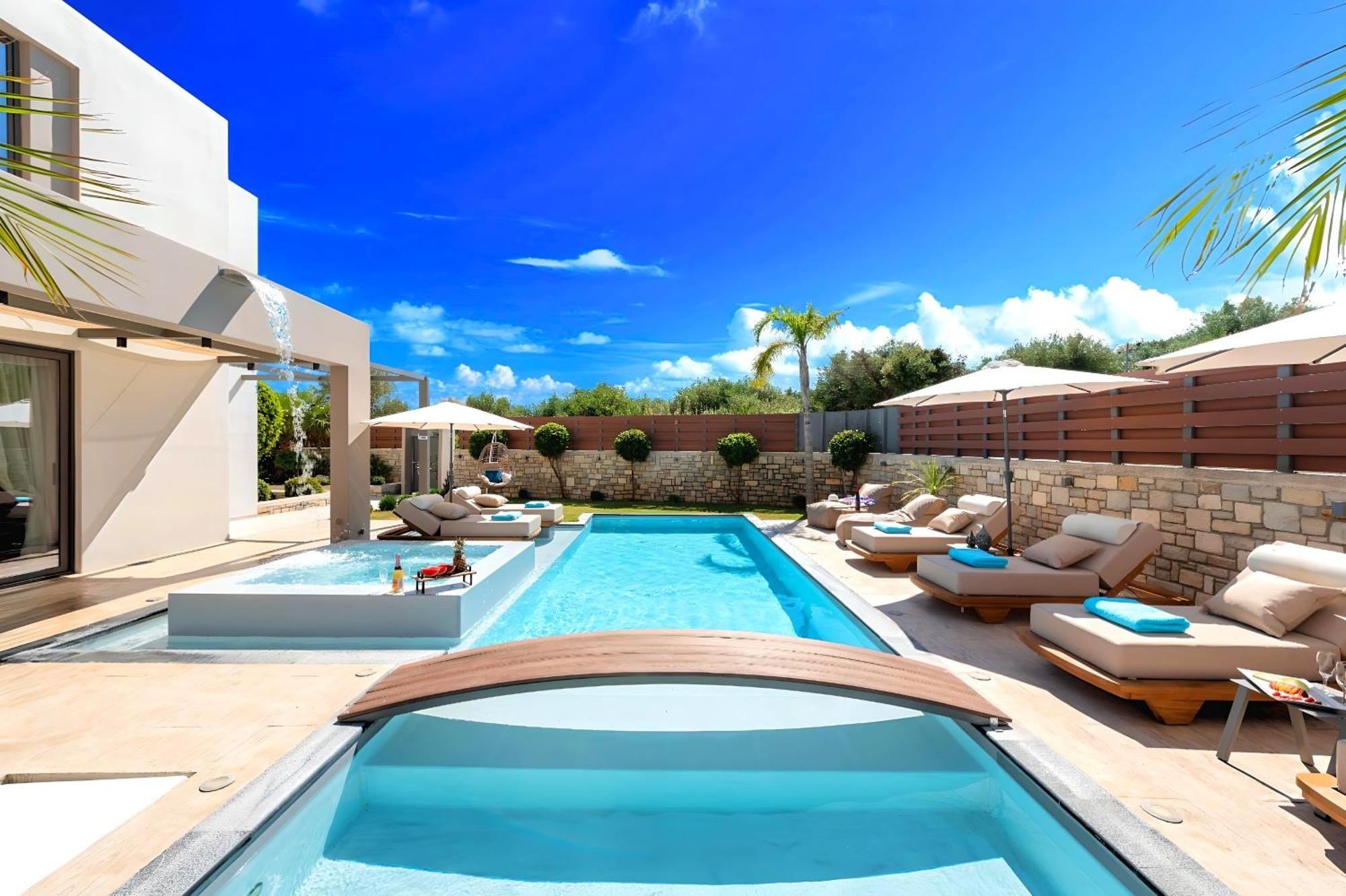Minoas Villas Heated Pool Kournás Dış mekan fotoğraf