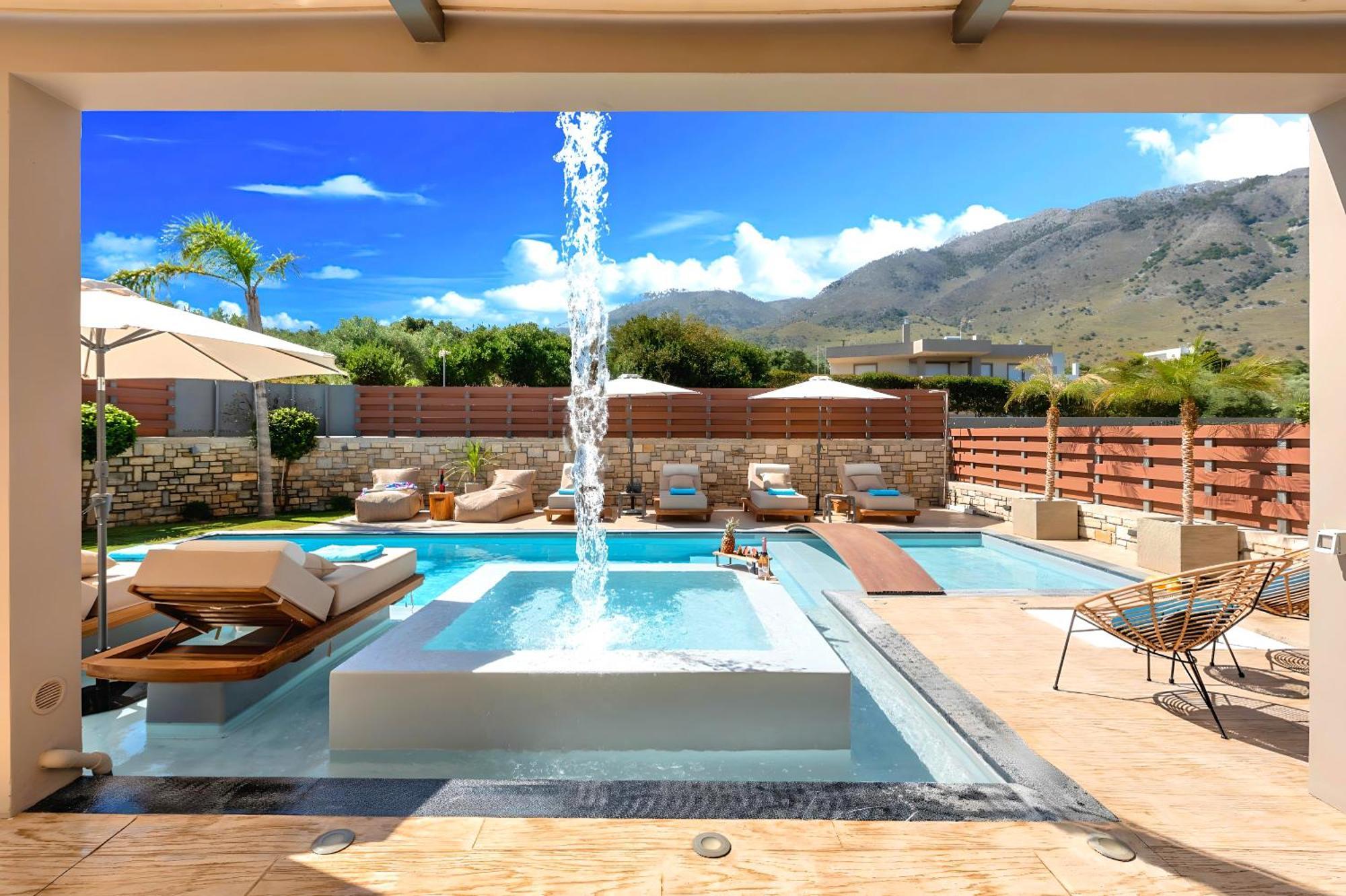 Minoas Villas Heated Pool Kournás Dış mekan fotoğraf