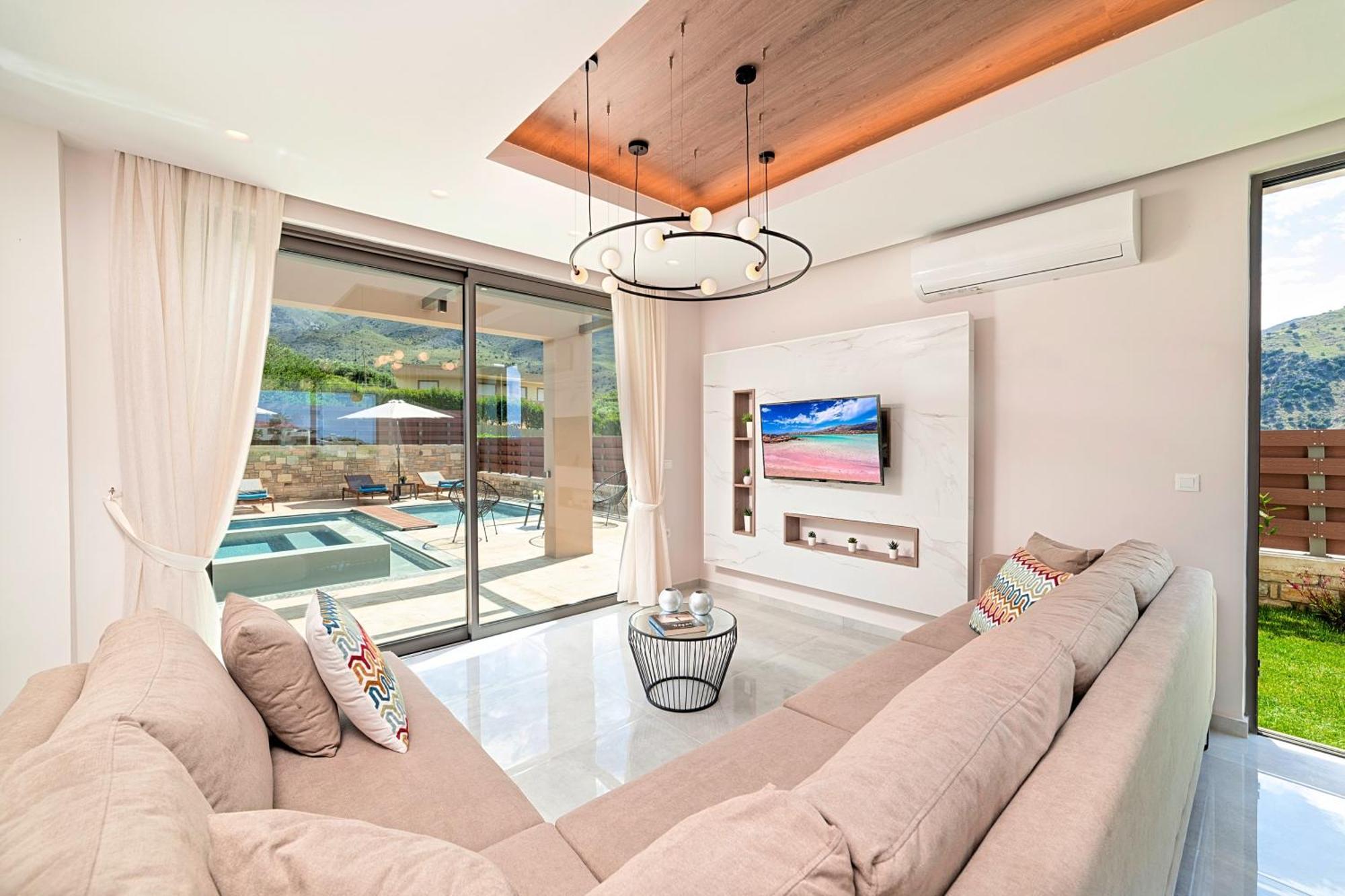 Minoas Villas Heated Pool Kournás Dış mekan fotoğraf