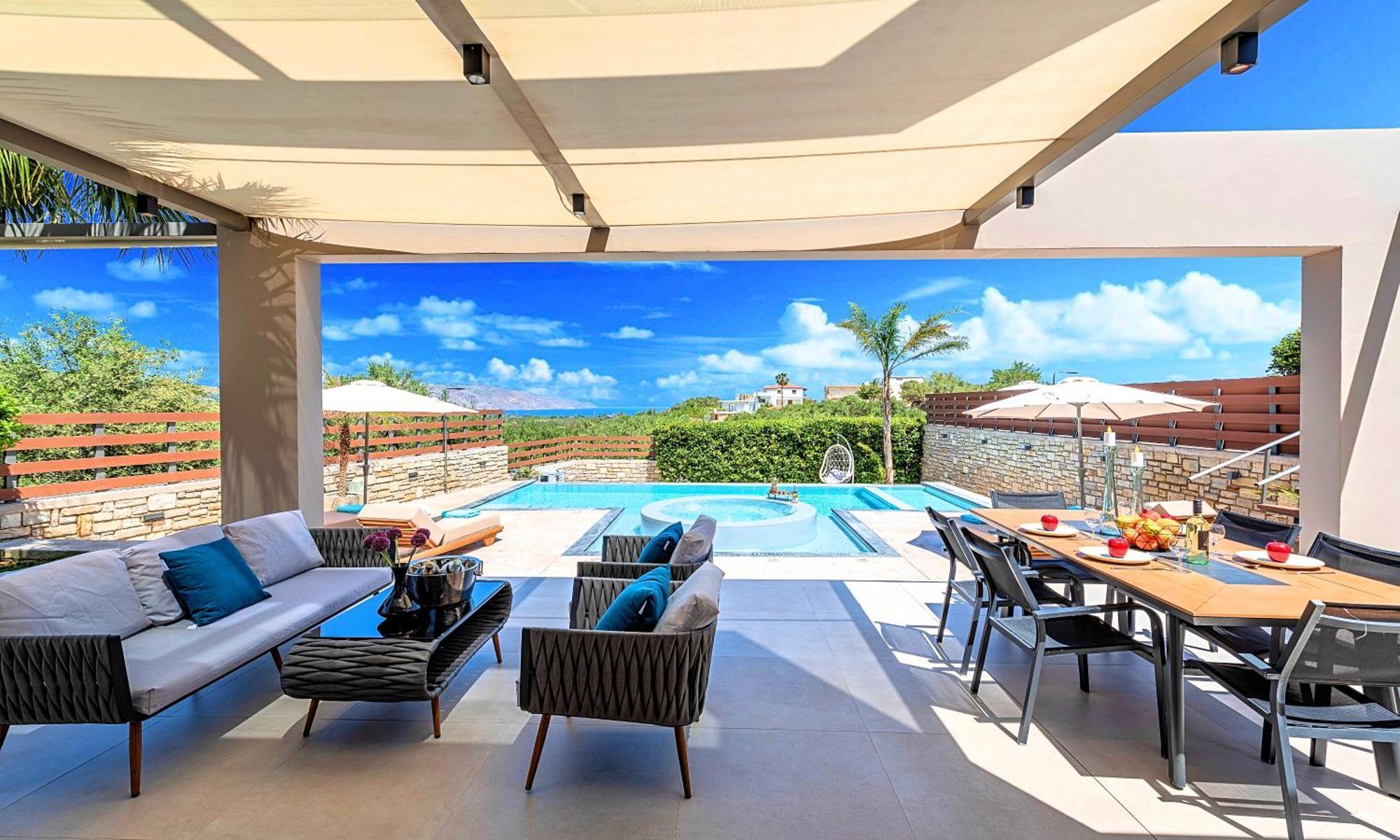 Minoas Villas Heated Pool Kournás Dış mekan fotoğraf