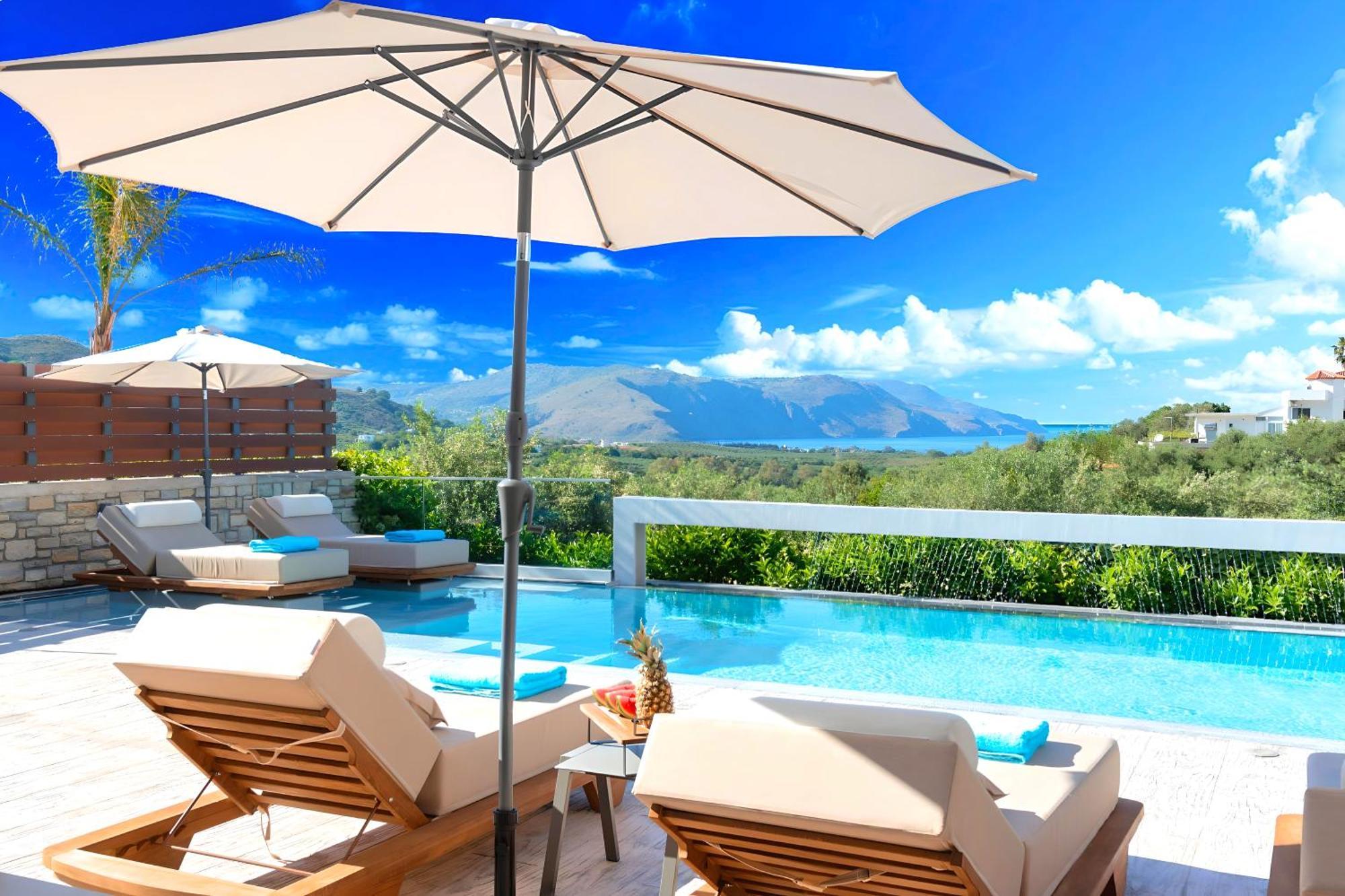 Minoas Villas Heated Pool Kournás Dış mekan fotoğraf
